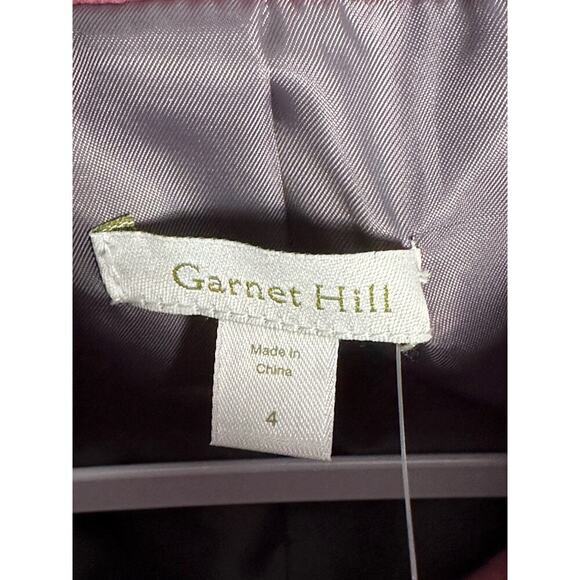 Garnet Hill NWT Sz 4 Long Wool Ruffle Front Coat sophisticated duchess royal - Picture 6 of 11